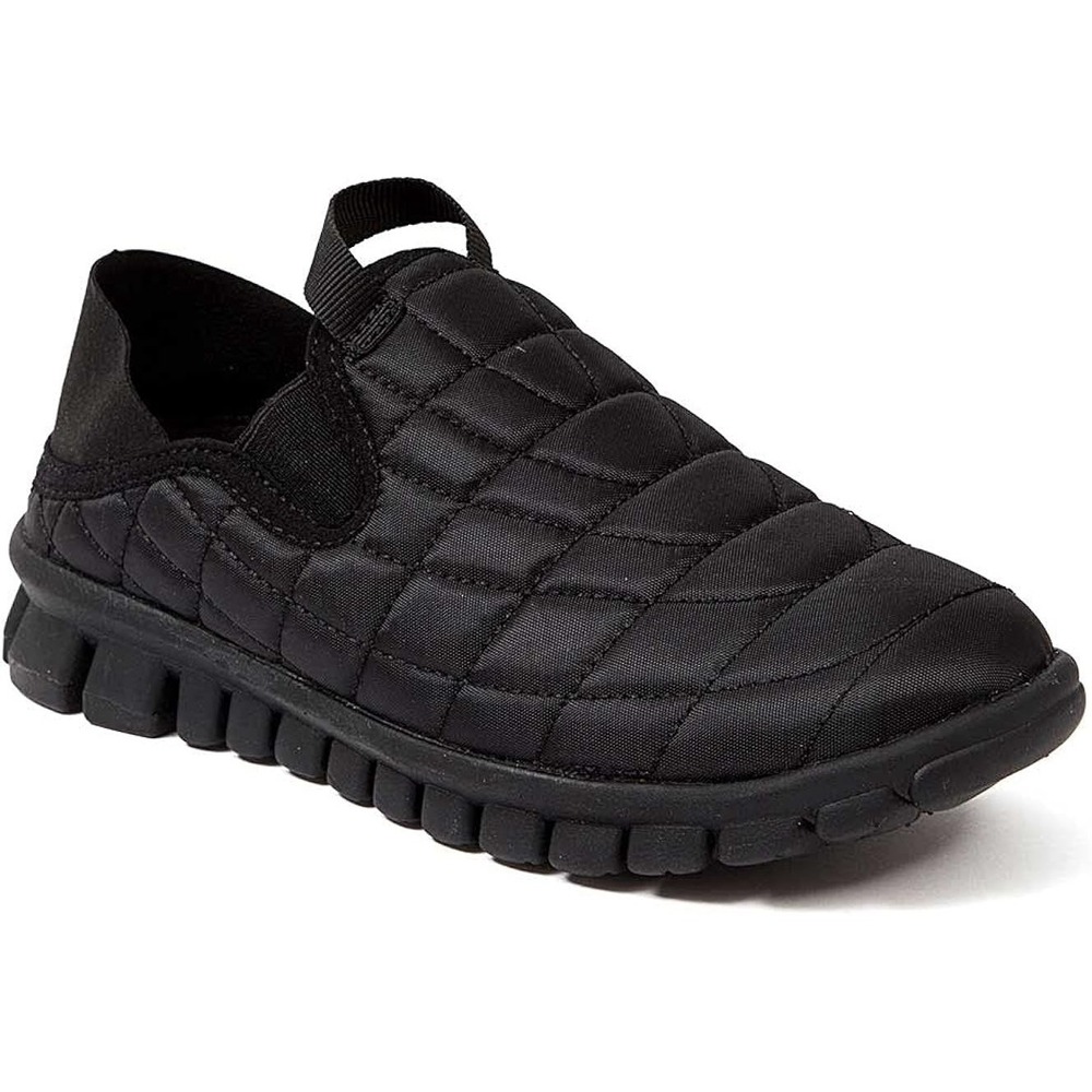 Deer Stags NoSox Child Sz 4 Hubie Jr Slip On Quilted Sneakers Black Low Top